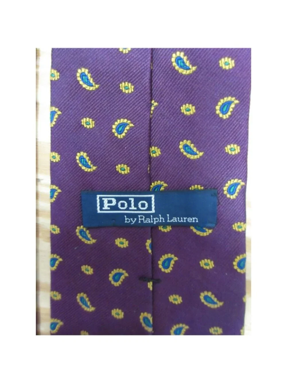 VINTAGE Polo Ralph Lauren Neck Tie Silk Jacquard Paisley USA Made